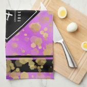 Elegant 47th Amethyst Wedding Jubileum Theedoek (Quarter Fold)