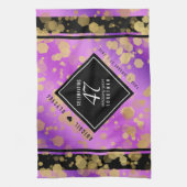 Elegant 47th Amethyst Wedding Jubileum Theedoek (Verticaal)