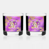 Elegant 47th Amethyst Wedding Jubileum Whisky Glas (Voorkant)