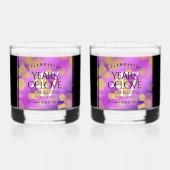 Elegant 47th Amethyst Wedding Jubileum Whisky Glas (Achterkant)