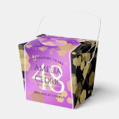 Elegant 48e Amethist Bruiloft Jubileum Bedankdoosjes (Voorkant Zijde)