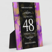 Elegant 48e Amethist Bruiloft Jubileum Fotoplaat (Zijkant)