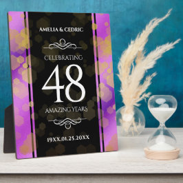 Elegant 48e Amethist Bruiloft Jubileum Fotoplaat
