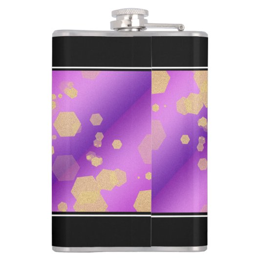 Elegant 48e Amethist Bruiloft Jubileum Heupfles (Achterkant)