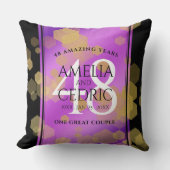 Elegant 48e Amethist Bruiloft Jubileum Kussen (Voorkant)