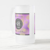 Elegant 48e Amethist Bruiloft Jubileum Matglas Bierpul (Voorkant links)