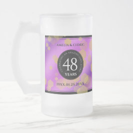 Elegant 48e Amethist Bruiloft Jubileum Matglas Bierpul