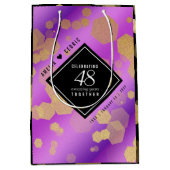Elegant 48e Amethist Bruiloft Jubileum Medium Cadeauzakje (Voorkant)