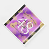 Elegant 48e Amethist Bruiloft Jubileum Servet (Hoek)