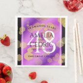 Elegant 48e Amethist Bruiloft Jubileum Servet (Insitu)