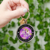 Elegant 48e Amethist Bruiloft Jubileum Sleutelhanger (Hand)