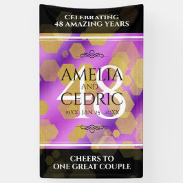 Elegant 48e Amethist Bruiloft Jubileum Spandoek