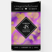 Elegant 48e Amethist Bruiloft Jubileum Spandoek (Verticaal)