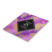 Elegant 48e Amethist Bruiloft Jubileum Tegeltje (Zijkant)