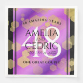 Elegant 48th Amethyst Wedding Anniversary Servet (Voorkant)