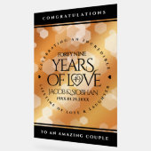 Elegant 49th Copper Wedding Jubileum Acryl Bord (Hoek)