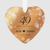 Elegant 49th Copper Wedding Jubileum Acryl Ornament (voorkant)