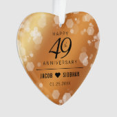 Elegant 49th Copper Wedding Jubileum Acryl Ornament (voorkant)
