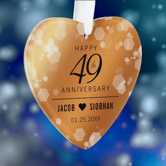 Elegant 49th Copper Wedding Jubileum Acryl Ornament