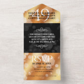 Elegant 49th Copper Wedding Jubileum All In One Uitnodiging (Binnen)