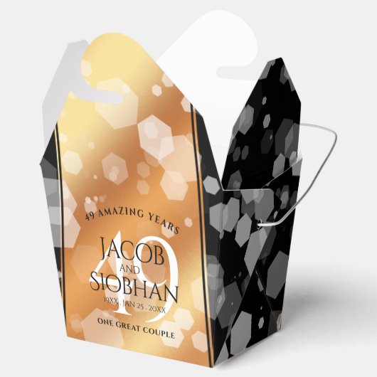 Elegant 49th Copper Wedding Jubileum Bedankdoosjes (Geopend)