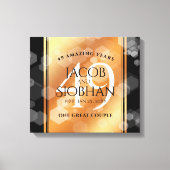 Elegant 49th Copper Wedding Jubileum Canvas Afdruk (Voorkant)