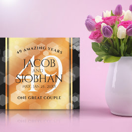 Elegant 49th Copper Wedding Jubileum Canvas Afdruk