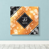 Elegant 49th Copper Wedding Jubileum Canvas Afdruk (Insitu (Houten vloer))