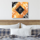 Elegant 49th Copper Wedding Jubileum Canvas Afdruk (Insitu (Slaapkamer))