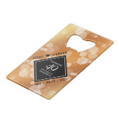 Elegant 49th Copper Wedding Jubileum Creditkaart Flessenopener (Voorkant Gekanteld)