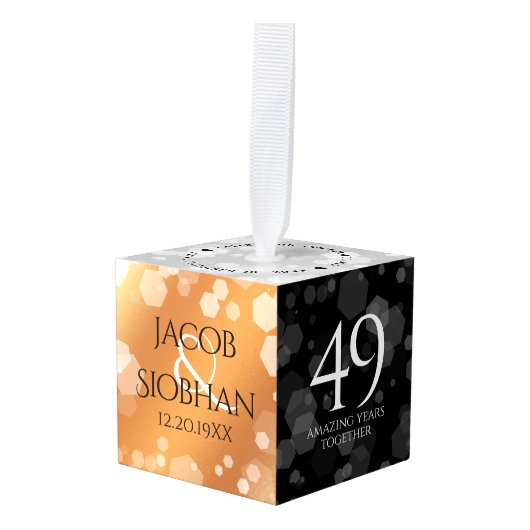 Elegant 49th Copper Wedding Jubileum Decoratie (Voorkant hoekig)
