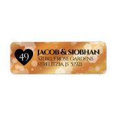Elegant 49th Copper Wedding Jubileum Etiket (Voorkant)