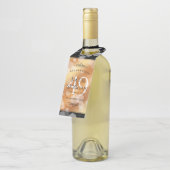 Elegant 49th Copper Wedding Jubileum Flessenhanger (Schuin)