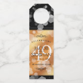 Elegant 49th Copper Wedding Jubileum Flessenhanger (Achterkant)