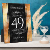 Elegant 49th Copper Wedding Jubileum Fotoplaat (Zijkant)