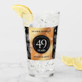 Elegant 49th Copper Wedding Jubileum Glas
