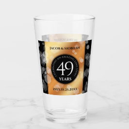 Elegant 49th Copper Wedding Jubileum Glas