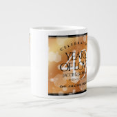 Elegant 49th Copper Wedding Jubileum Grote Koffiekop (Voorkant rechts)