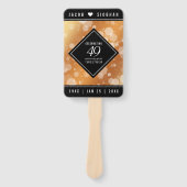 Elegant 49th Copper Wedding Jubileum Handwaaier (Voorkant)