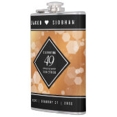 Elegant 49th Copper Wedding Jubileum Heupfles (Links)