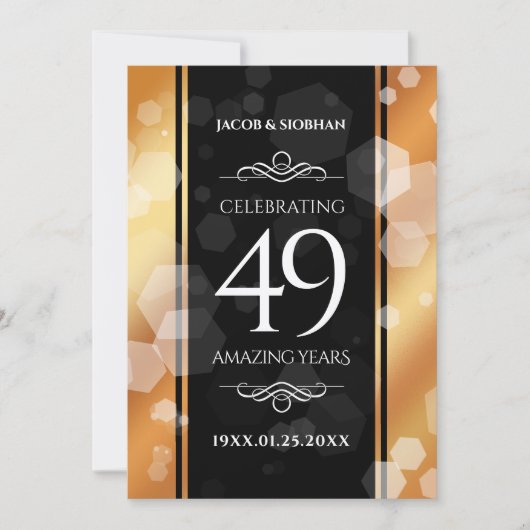 Elegant 49th Copper Wedding Jubileum Kaart (Voorkant)
