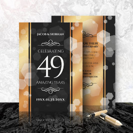 Elegant 49th Copper Wedding Jubileum Kaart