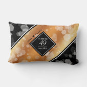 Elegant 49th Copper Wedding Jubileum Kussen (Achterkant)
