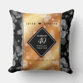 Elegant 49th Copper Wedding Jubileum Kussen (Voorkant)