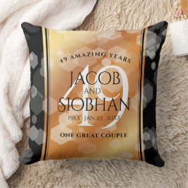 Elegant 49th Copper Wedding Jubileum Kussen