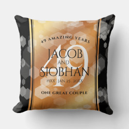 Elegant 49th Copper Wedding Jubileum Kussen