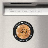 Elegant 49th Copper Wedding Jubileum Magneet (Insitu (Vaatwasser))