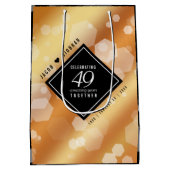 Elegant 49th Copper Wedding Jubileum Medium Cadeauzakje (Achterkant)