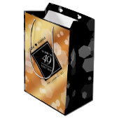 Elegant 49th Copper Wedding Jubileum Medium Cadeauzakje (Achterkant Gekanteld)