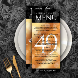 Elegant 49th Copper Wedding Jubileum Menu